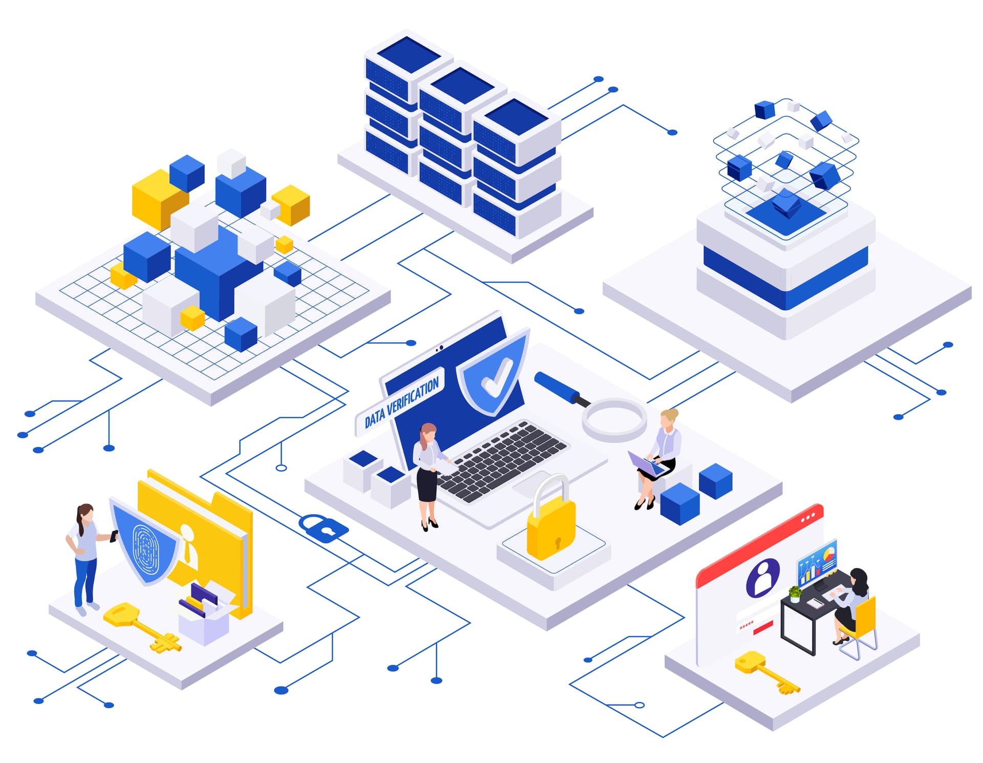Workflow process visualization showing business team collaborating